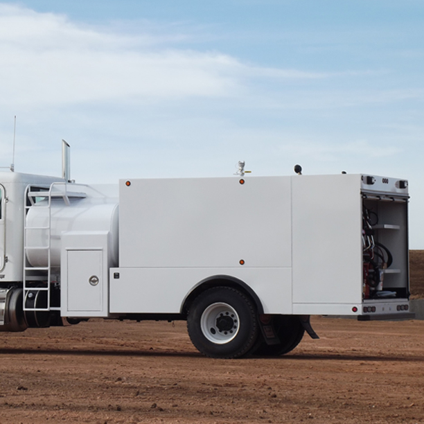 White utility truck body