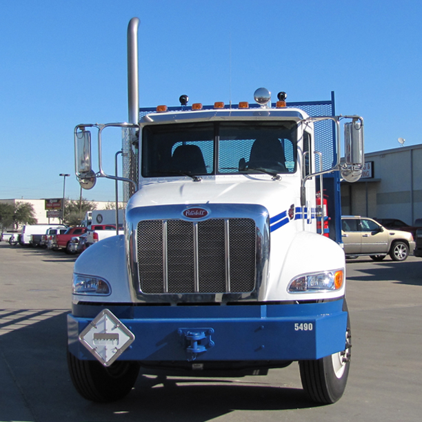 Front view of Peterbilt truck