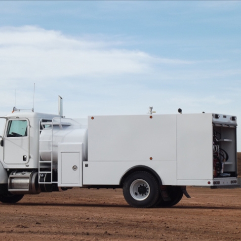 White utility truck body