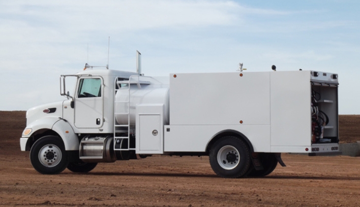 White utility truck